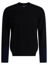 Comme Des Garçons Wool Crew Neck Sweater Knitwear Black In Black