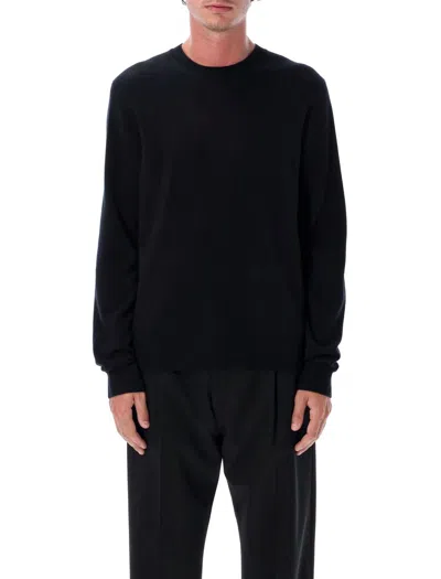 Comme Des Garçons Wool Crew Neck Sweater In Black