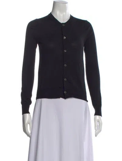 Pre-owned Comme Des Garçons Wool Crew Neck Sweater In Black