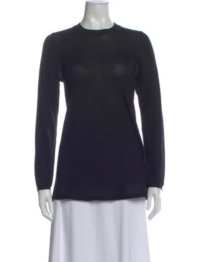 Pre-owned Comme Des Garçons Wool Crew Neck Sweater In Blue
