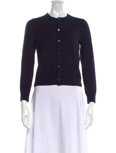 Pre-owned Comme Des Garçons Wool Crew Neck Sweater In Blue