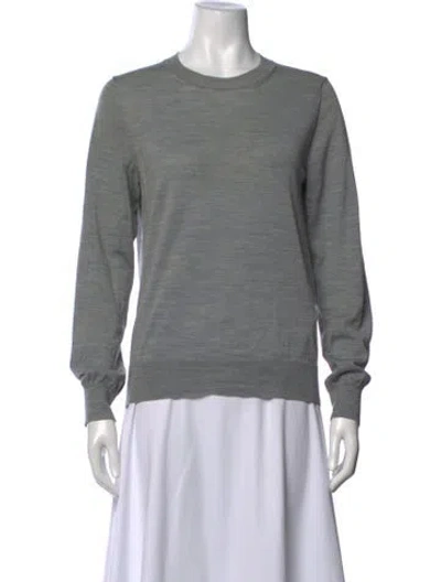 Pre-owned Comme Des Garçons Wool Crew Neck Sweater In Grey
