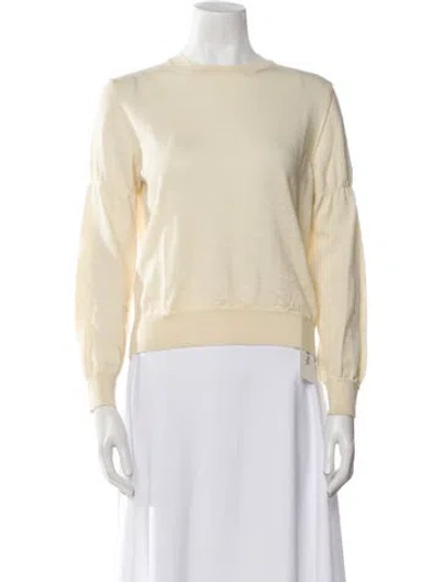 Pre-owned Comme Des Garçons Wool Crew Neck Sweater In Neutral