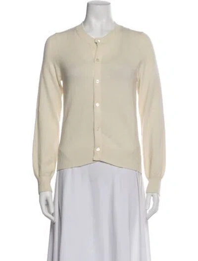 Pre-owned Comme Des Garçons Wool Crew Neck Sweater In Neutral
