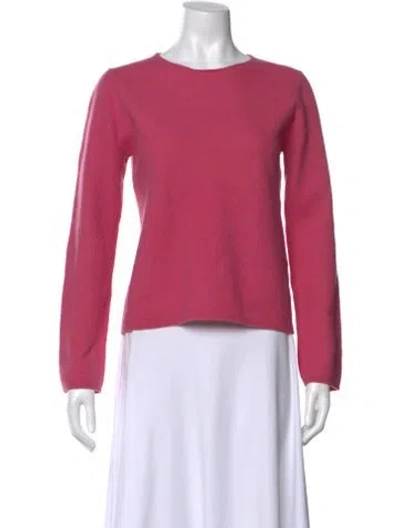 Pre-owned Comme Des Garçons Wool Crew Neck Sweater In Pink