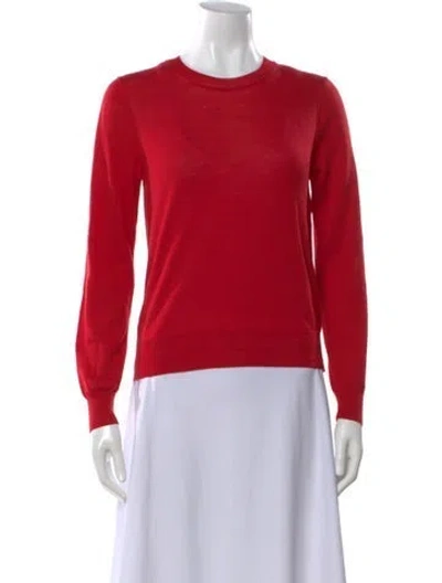 Pre-owned Comme Des Garçons Wool Crew Neck Sweater In Red