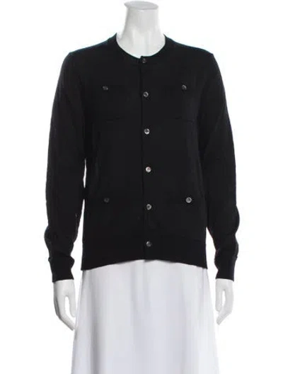 Pre-owned Comme Des Garçons Wool Crew Neck Sweater W/ Tags In Black