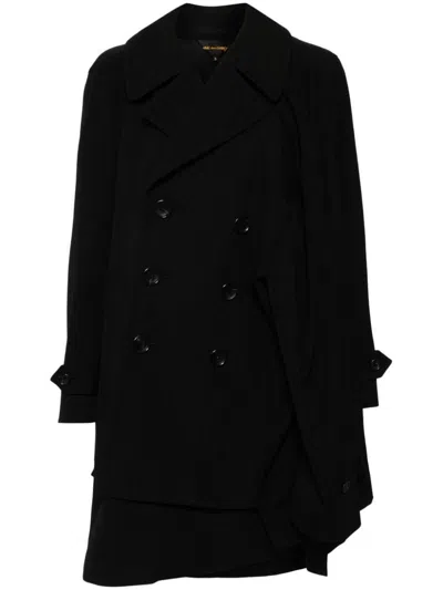 Comme Des Garçons Comme Des Garcons Wool Double-breasted Coat In Black