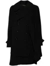 Comme Des Garçons Wool Double-breasted Coat In Black
