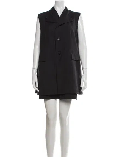 Pre-owned Comme Des Garçons Wool Dress Set In Blue