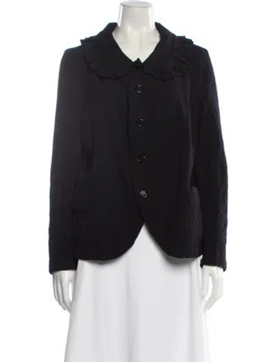 Pre-owned Comme Des Garçons Wool Evening Jacket In Blue