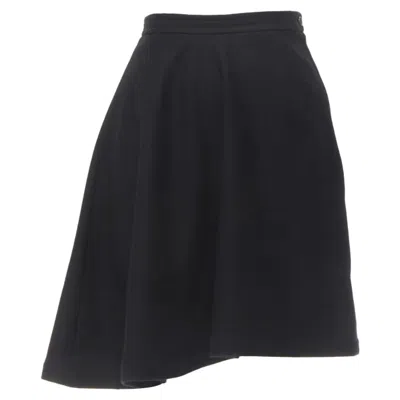 Pre-owned Comme Des Garçons Comme Des Garcons Wool Felt Asymmetric Flared Skirt In Black