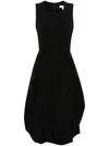Comme Des Garçons Sleeveless Flared Midi Skirt In Black