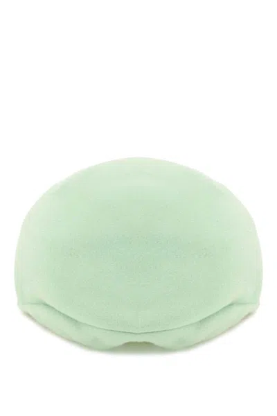 Comme Des Garçons Wool Flat Cap In Verde