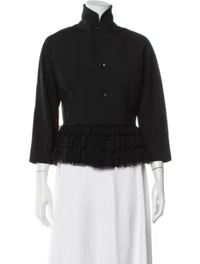 Pre-owned Comme Des Garçons Wool Jacket In Black