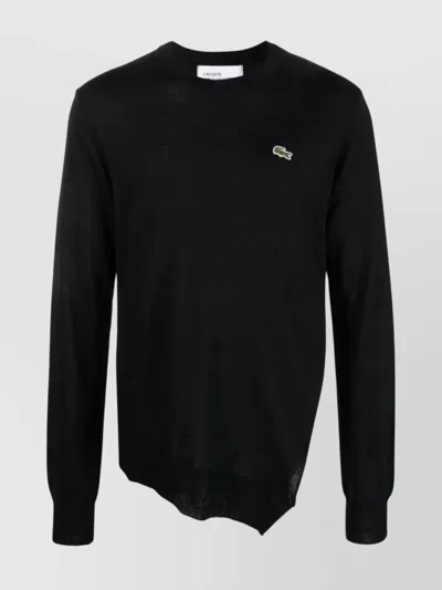 Comme Des Garçons Asymmetric Hem Wool Jumper In Navy Blue