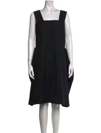 Pre-owned Comme Des Garçons Wool Knee-length Dress In Black