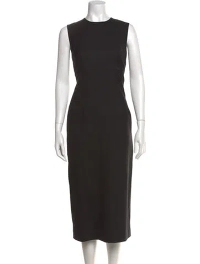Pre-owned Comme Des Garçons Wool Knee-length Dress In Black