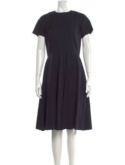 Pre-owned Comme Des Garçons Wool Knee-length Dress In Blue