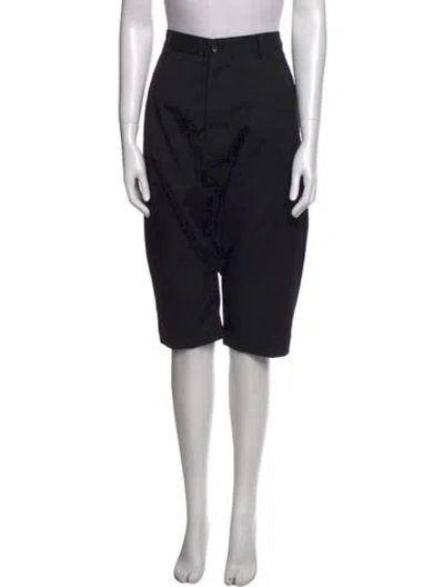 Pre-owned Comme Des Garçons Wool Knee-length Shorts In Black