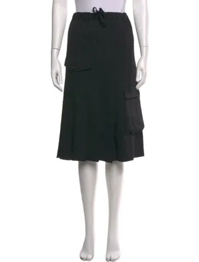 Pre-owned Comme Des Garçons Wool Knee-length Skirt In Black