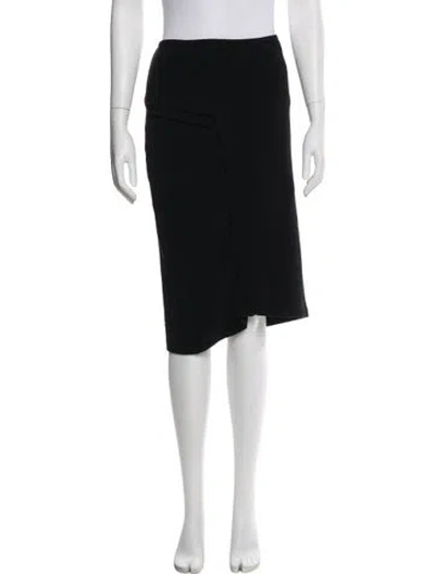 Pre-owned Comme Des Garçons Wool Knee-length Skirt In Black