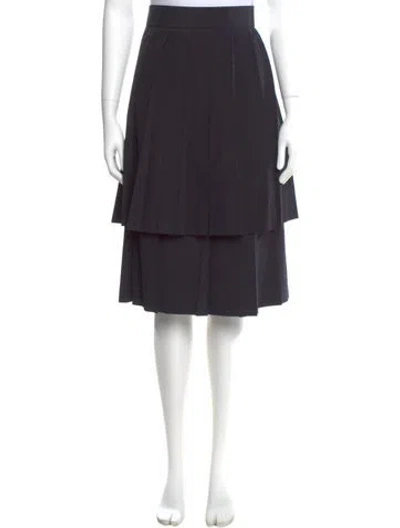 Pre-owned Comme Des Garçons Wool Knee-length Skirt In Gray