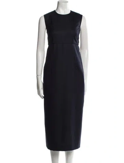 Pre-owned Comme Des Garçons Wool Long Dress In Blue