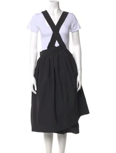 Pre-owned Comme Des Garçons Wool Long Dress In Gray