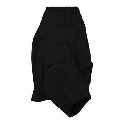 Comme Des Garçons Wool Medium Skirt In Black
