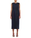 Comme Des Garçons Dark Blue Wool Midi Dress