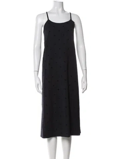 Pre-owned Comme Des Garçons Wool Midi Length Dress In Gray