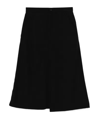 COMME DES GARÇONS WOOL MIDI SKIRT
