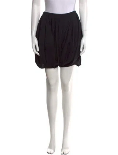 Pre-owned Comme Des Garçons Wool Mini Shorts In Black