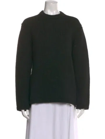 Pre-owned Comme Des Garçons Wool Mock Neck Sweater In Green