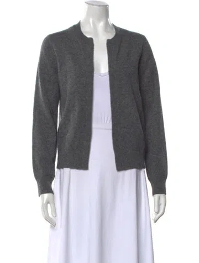 Pre-owned Comme Des Garçons Wool Open Front Sweater In Grey