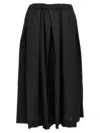 Comme Des Garçons Pleated Tropical Wool Shorts In Black