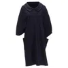 Comme Des Garçons Comme Des Garcons Wool Peter Pan Collar Asymmetric Short Dress In Blue