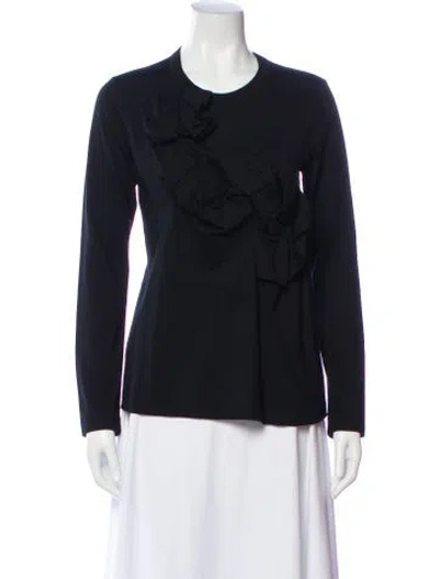 Pre-owned Comme Des Garçons Wool Scoop Neck Sweater In Black