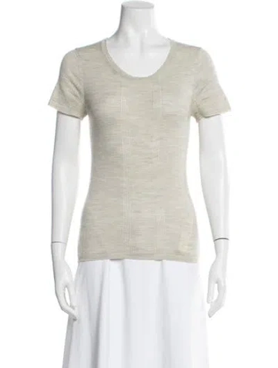 Pre-owned Comme Des Garçons Wool Scoop Neck Sweater In Gray