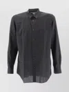 COMME DES GARÇONS WOOL SHIRT WITH CHEST POCKET AND CURVED HEM
