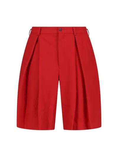 COMME DES GARÇONS WOOL SHORTS - RED