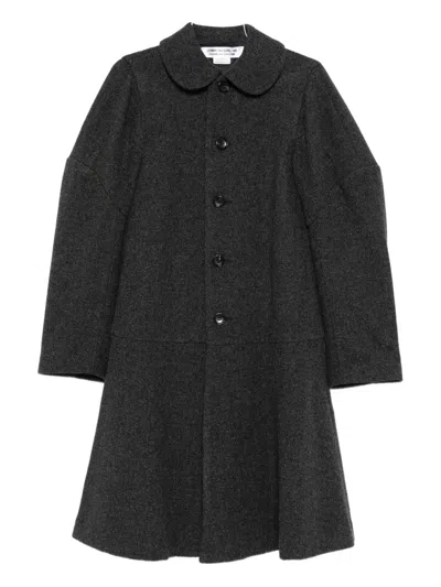 Comme Des Garçons Wool Single-breasted Coat In Gray