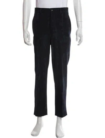 Pre-owned Comme Des Garçons Wool Straight Leg Pants In Black