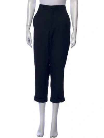 Pre-owned Comme Des Garçons Wool Straight Leg Pants In Black