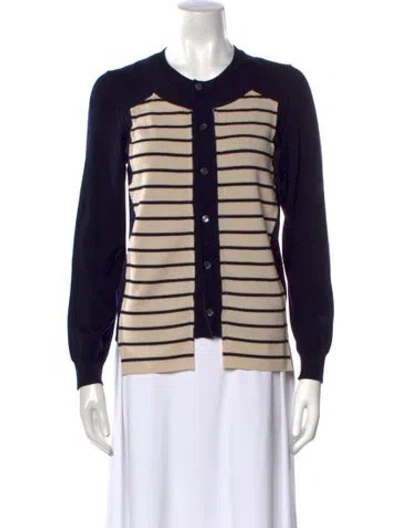 Pre-owned Comme Des Garçons Wool Striped Sweater In Black