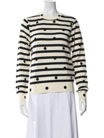 Pre-owned Comme Des Garçons Wool Striped Sweater In Blue