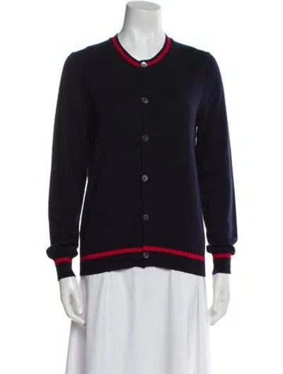 Pre-owned Comme Des Garçons Wool Sweater In Blue