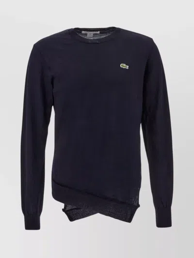 COMME DES GARÇONS WOOL SWEATER WITH ASYMMETRIC HEMLINE