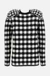 Comme Des Garçons Wool Sweater With Padded Shoulders In Black